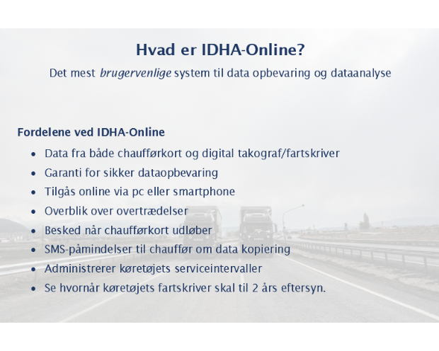IDHA-Online fordele (billede)